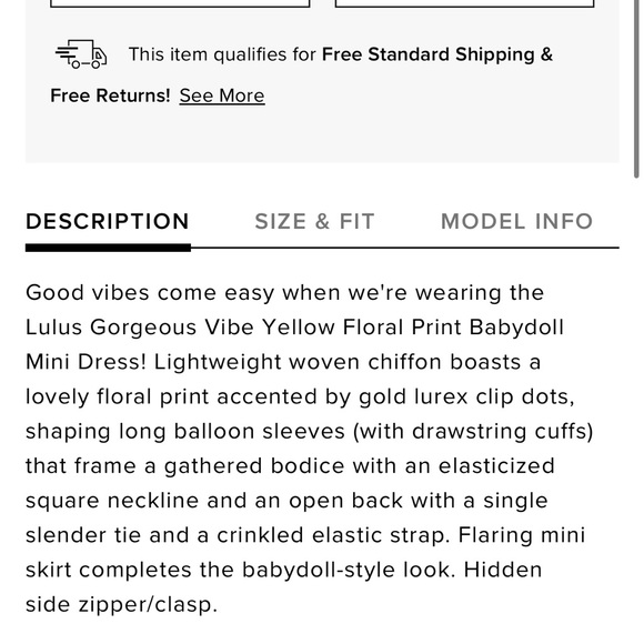 Lulu’s Gorgeous Vibe Yellow Floral Print Babydoll Mini Dress - Picture 2 of 7